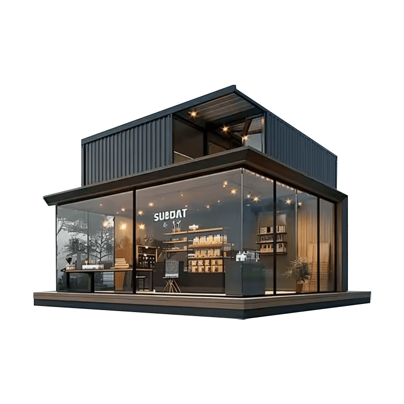 Casa container prefabbricata per negozi