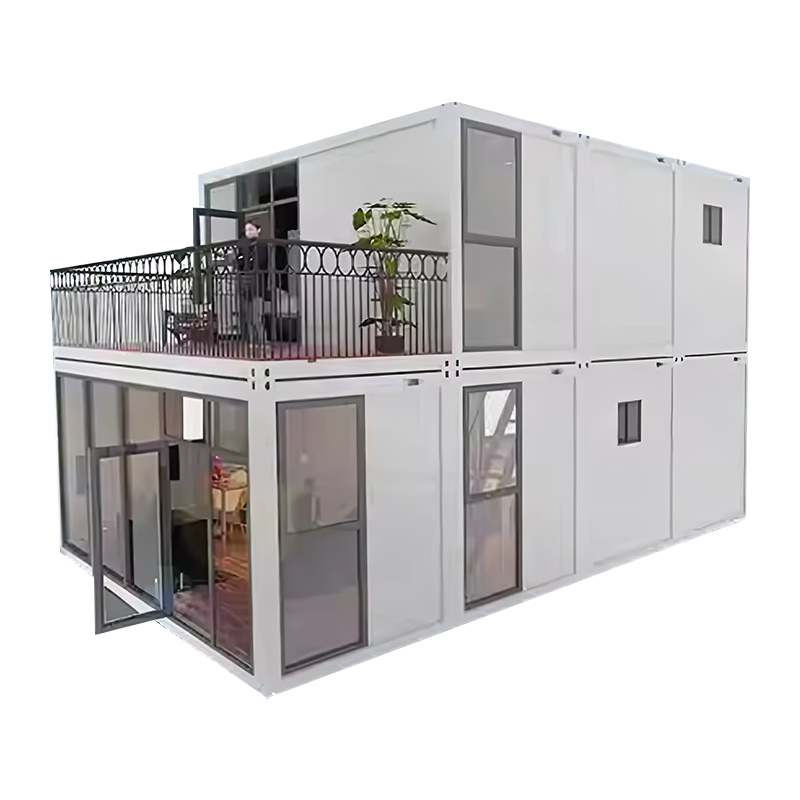 Casa contenitore in vetro a due piani