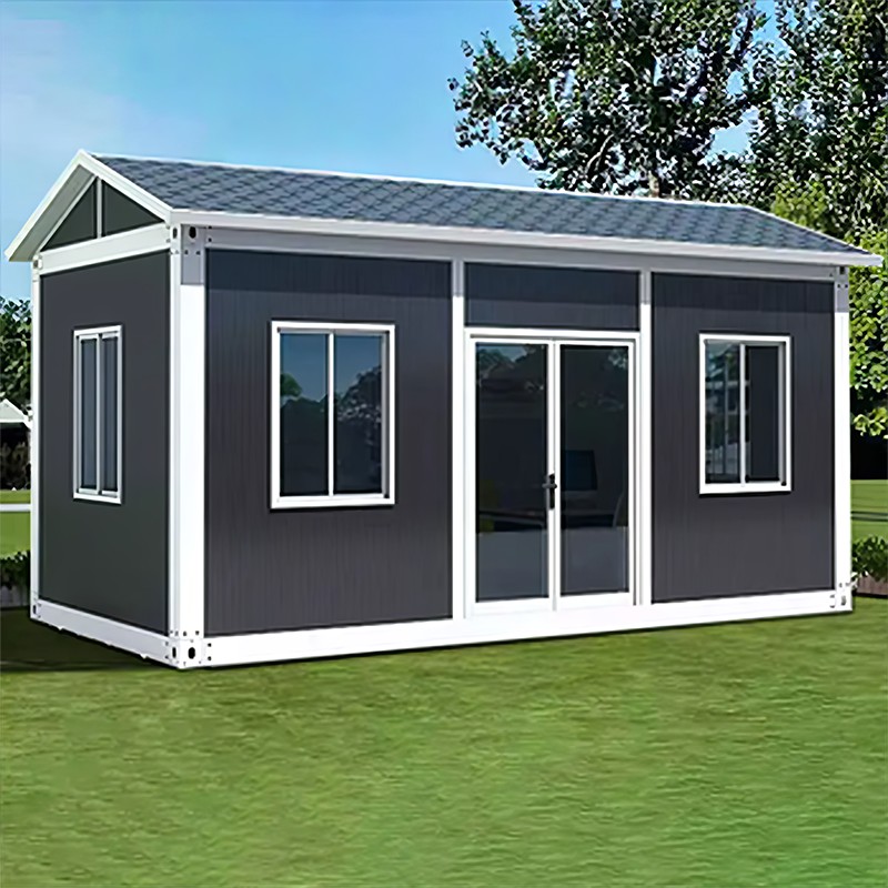 Casa container con tetto a due falde